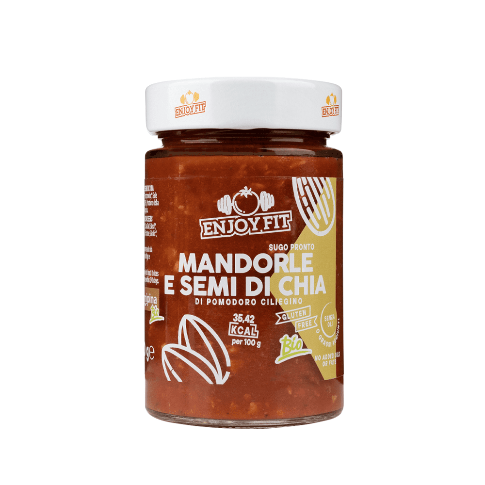 Sauce with almonds, chia seeds and with cherry tomato - Enjoy Fit Salemipina