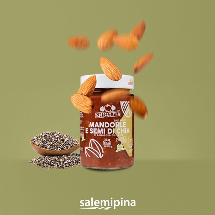 sugo mandorle semi di chia e pomodoro ciliegino