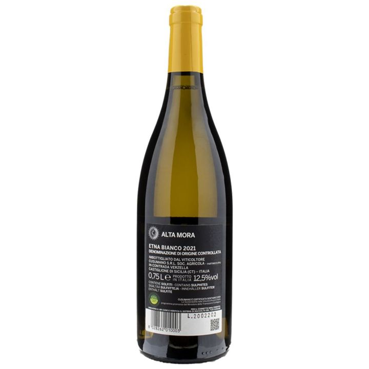 White wine from Etna Alta Mora Cusumano