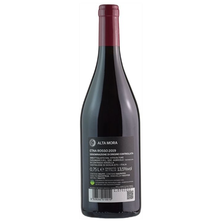 Sicilian red Etna from the Cusumano winery, Alta Mora