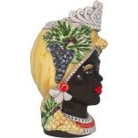 Testa di Moro Donna Regina Autunno serie Quattro Stagioni - Ceramica di Caltagirone