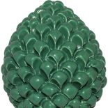 Pigna artigianale Verde in Ceramica Siciliana di Caltagirone - Altezza 25 cm