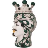 Sicilian dark brown, elegant decoration on the green