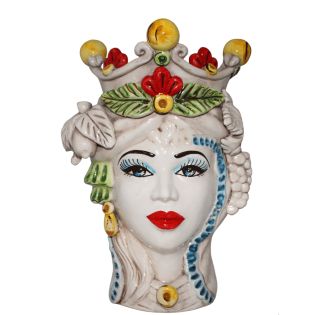 Sicilian Moor's head, woman with colored details