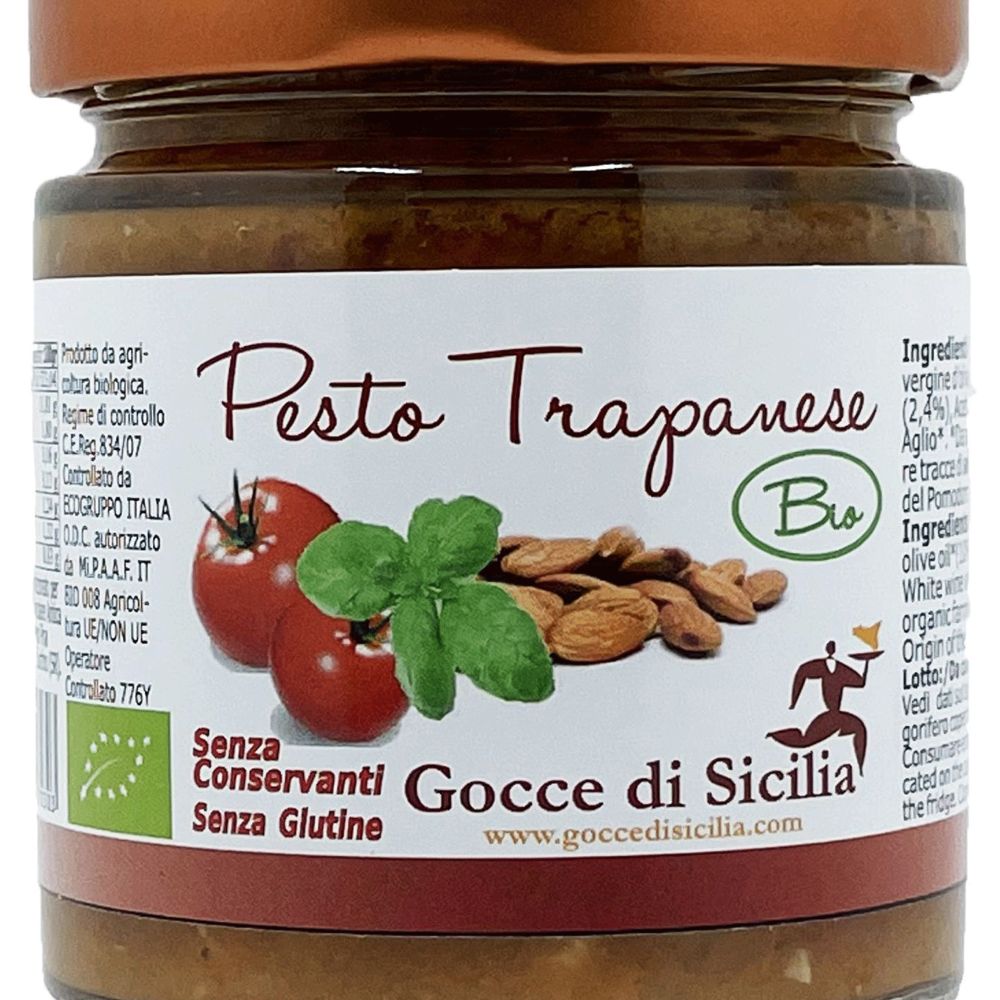 Pesto Trapanese Organic large jar of 190 grams