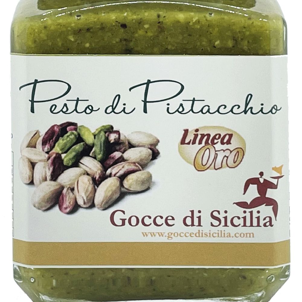 80% di pistacchi e olio d'oliva, pesto al pistacchio siciliano
