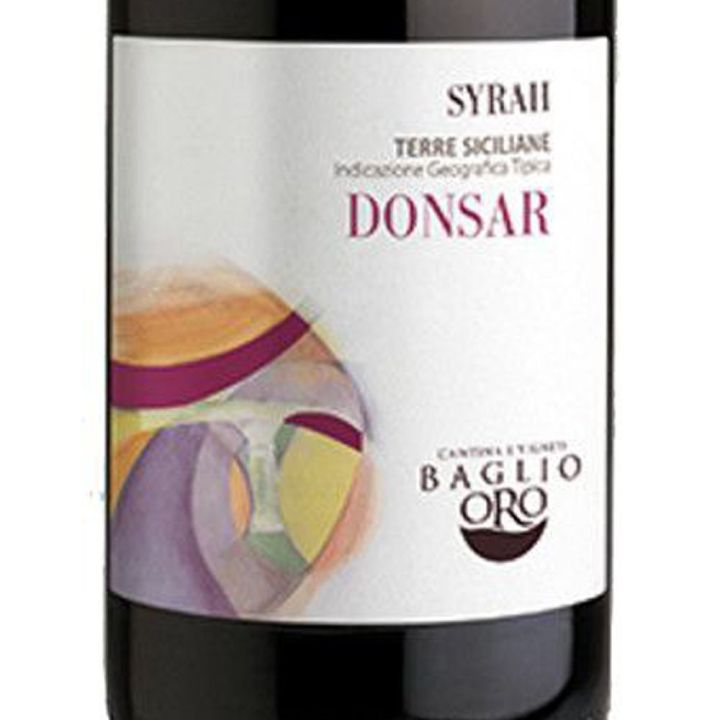 Vino rosso Syrah siciliano DonSar 2021 della Cantina Baglio Oro