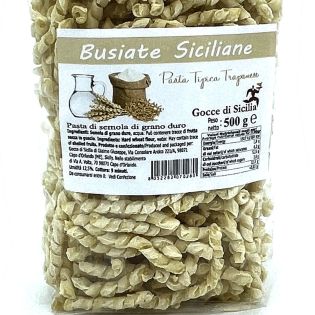Handcrafted Sicilian busiata made from durum wheat semolina