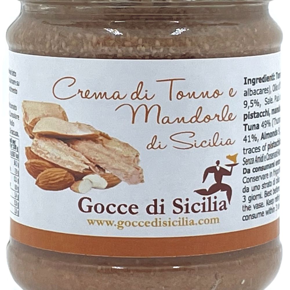 Tuna patè with Sicilian almonds to spread on bruschetta
