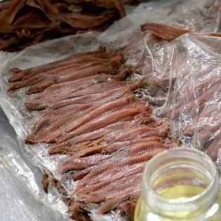 Sicilian salted anchovies, 160 gram glass jar