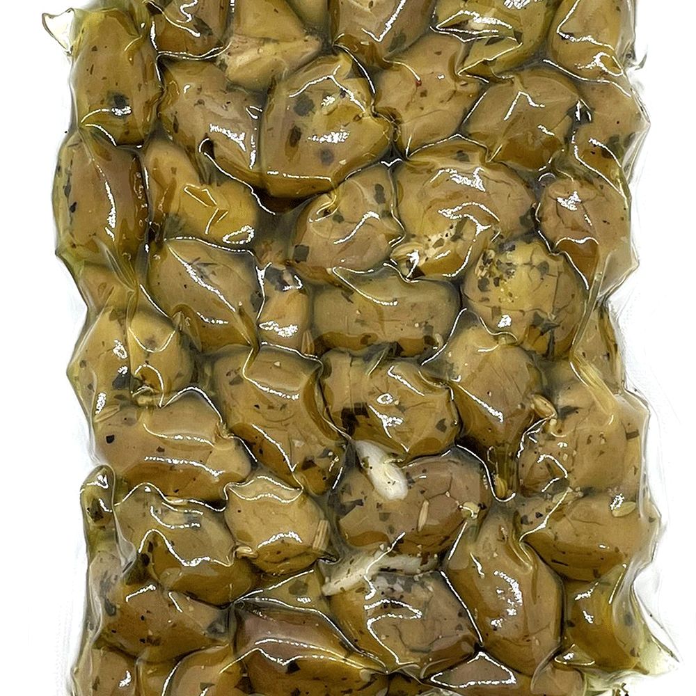 crushed green olives seasoned with parsley and herbs