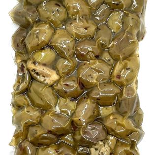 Crushed green olives Sicilian seasoned with natural flavors and chilli pepper
