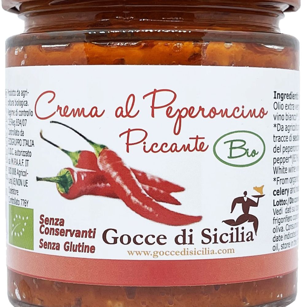 Bruschetta with chilli pepper, Sicilian spicy spreadable cream
