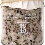 Salt grains seasoned with Sicilian oregano and chilli