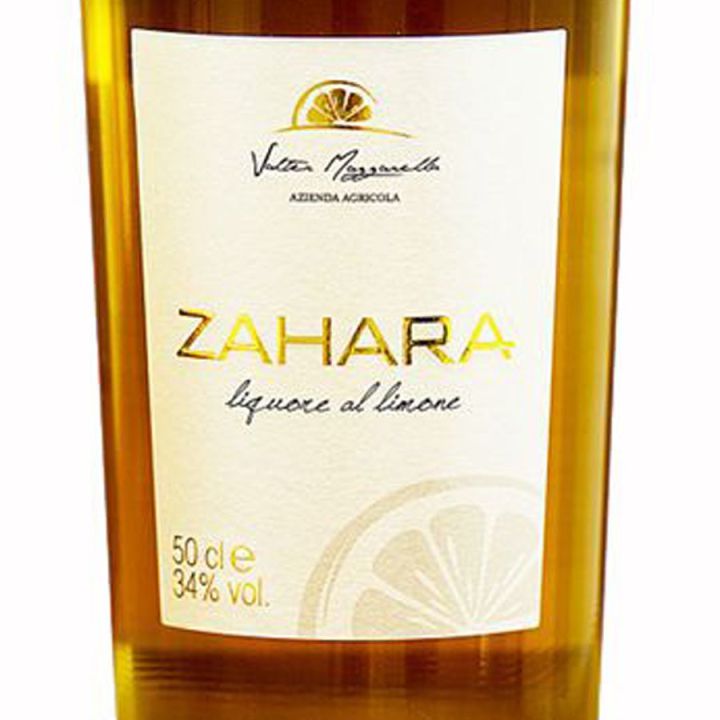 Zahara artisanal liqueur with Syracuse lemon in a 50 cl bottle