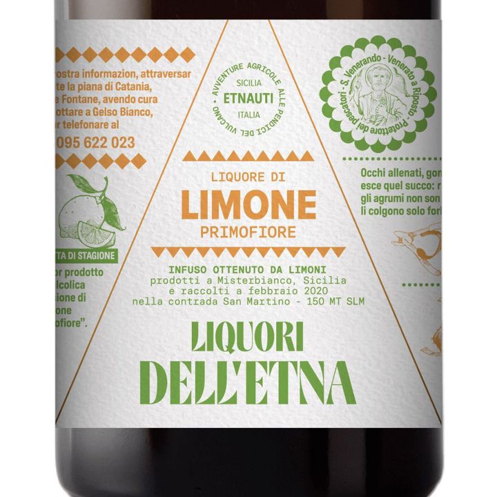 First Flower Lemon Liqueur from Etna - 50 cl Bottle
