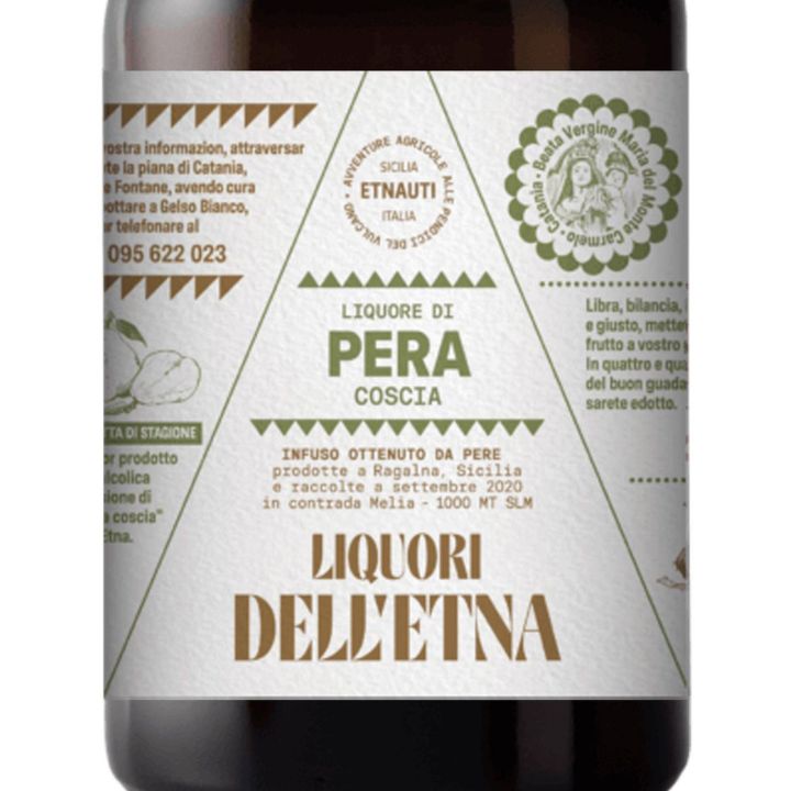 Liquore di pera Coscia dell'Etna - Bottiglia da 50 cl
