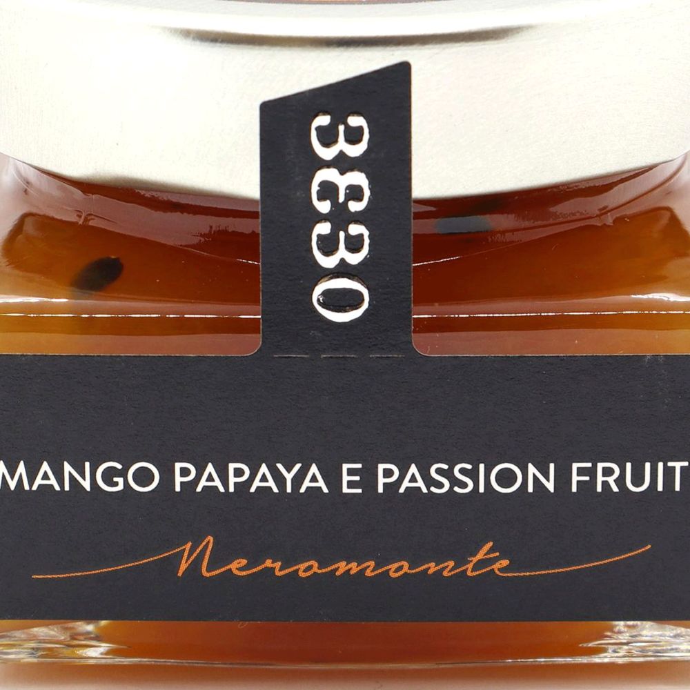 mango, papaya and passion fruit jam