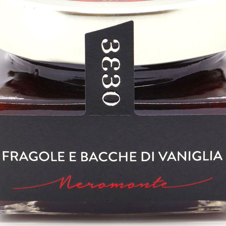 strawberry jam and vanilla pods
