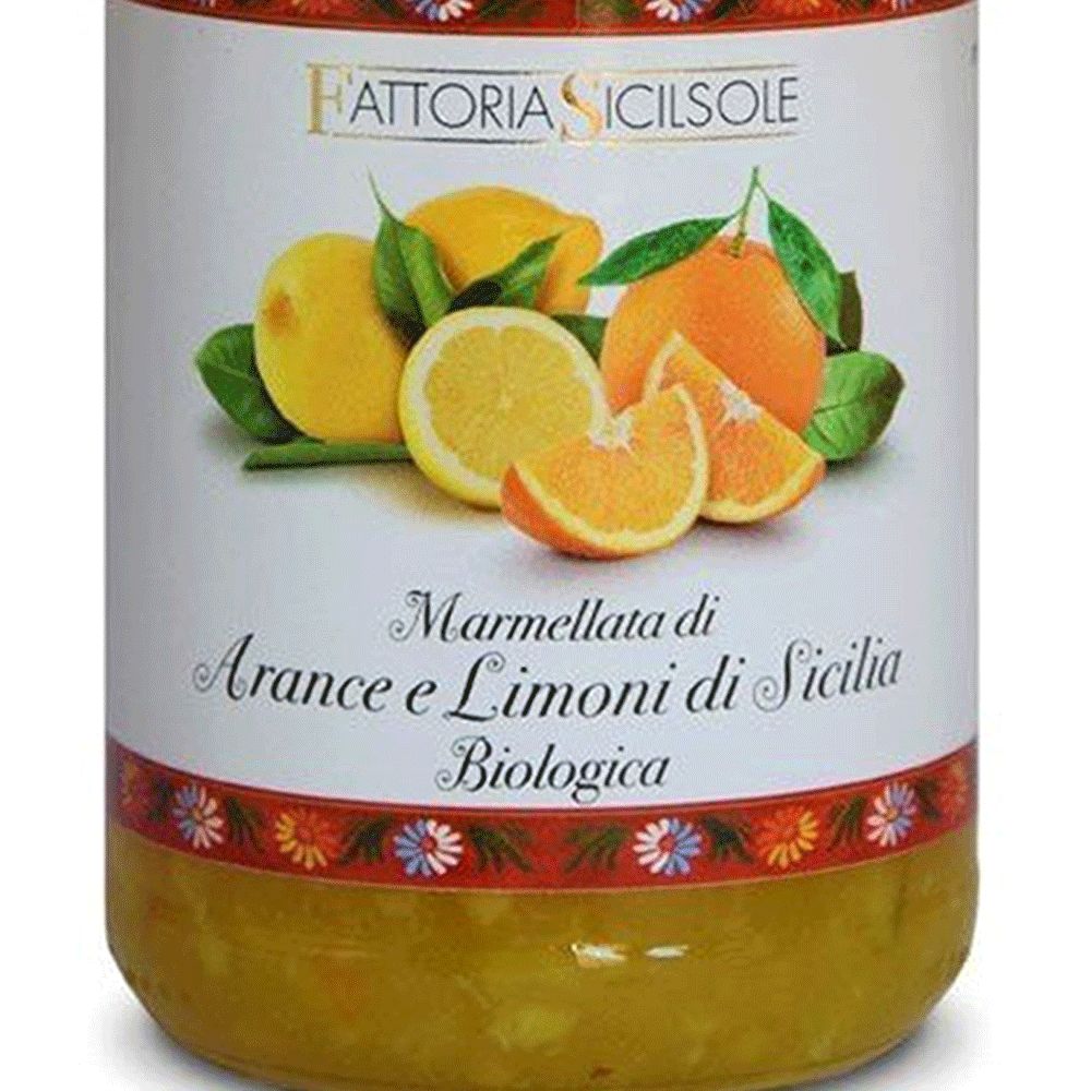 Sicilian marmalade of citrus fruits, oranges and lemons