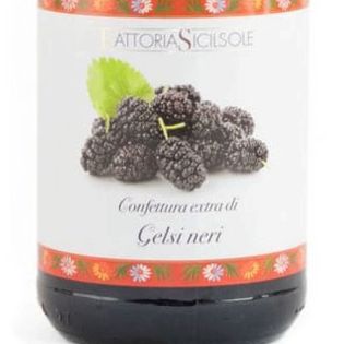 Sicilian black mulberries, typical Sicilian jam