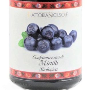 blueberries, organic jam