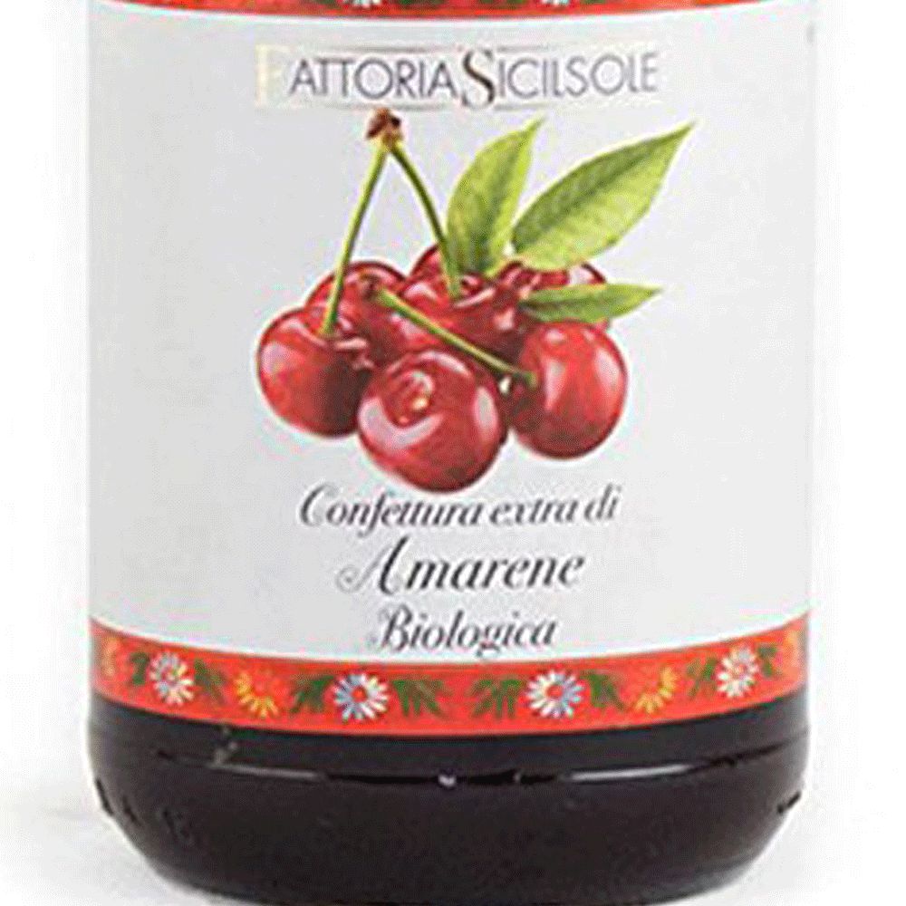 Sicilian black cherries, organic jam