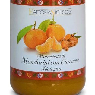 Organic mandarin jam with turmeric