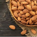 Shelled almonds in 200 g pack
