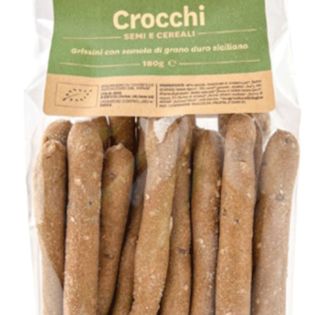 Crunchy wholemeal bread sticks with Sicilian flours