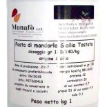 Pasta di Mandorla pura Sicilia tostata. Semilavorato per dolci.