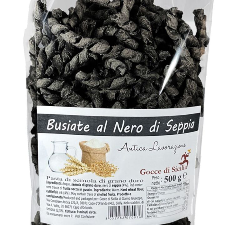 Busiate al Nero di Seppia  - Formato tipico siciliano