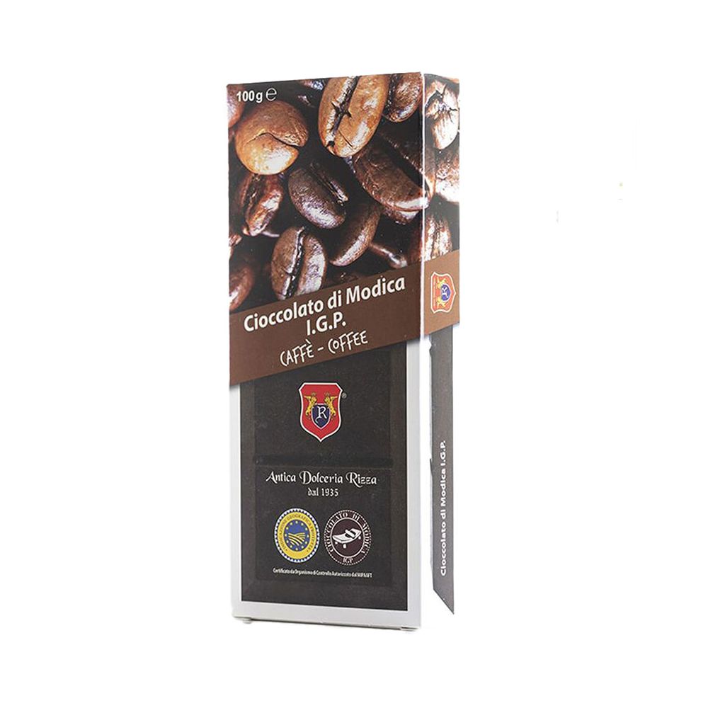 Cioccolato al caffè. Cioccolata di Modica IGP in barretta da 100 g