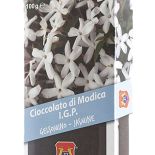 Cioccolato di Modica I.G.P. al Gelsomino. Barretta da 100 grammi.