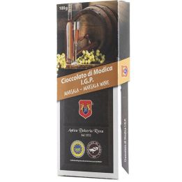 Cioccolato di Modica I.G.P. al marsala da comprare online. Barretta da 100 grammi.