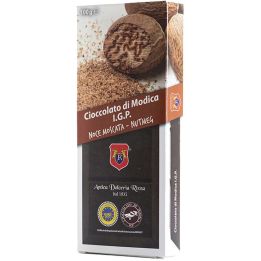 Vendita Cioccolato di Modica IGP alla Noce Moscata. Barretta da 100 g
