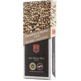 Vendita Cioccolato di Modica I.G.P. al Pepe bianco. Barretta da 100 g