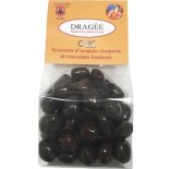 Dragee Orange peel covered with fine dark chocolate