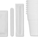 Biodegradable coffee accessories - stirrers, sugar and shot glasses