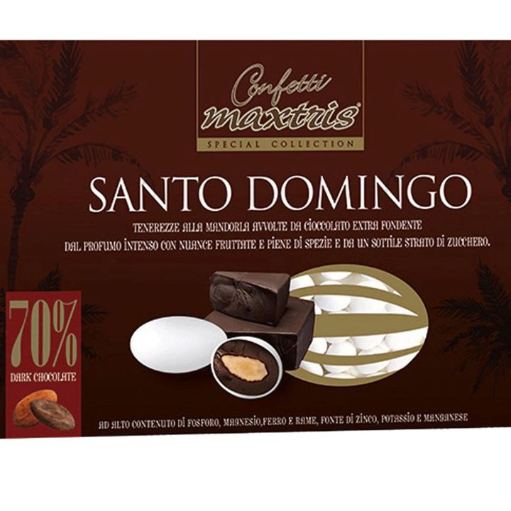 Sugared almonds with single origin santo domingo chocolate