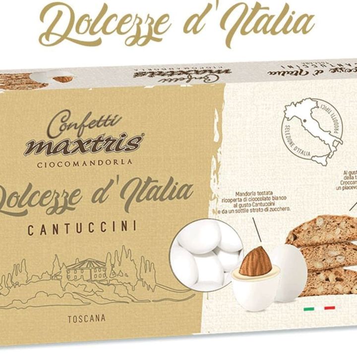 Confetti al cioccolato firmati, gusto cantucci