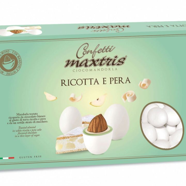 Confetti gusto cioccolato bianco ricotta e pera