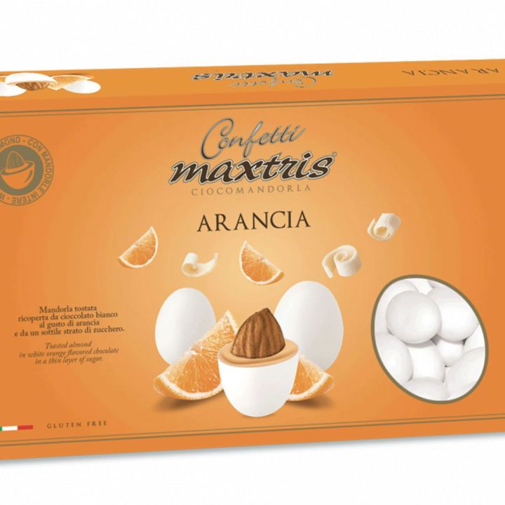 Confetti al cioccolato aromatizzati all'arancia