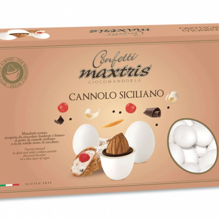 Sicilian cannoli flavored sugared almonds