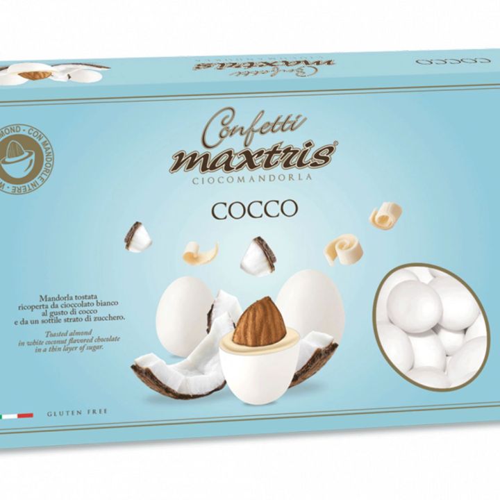 Confetti al cioccolato aromatizzati al cocco