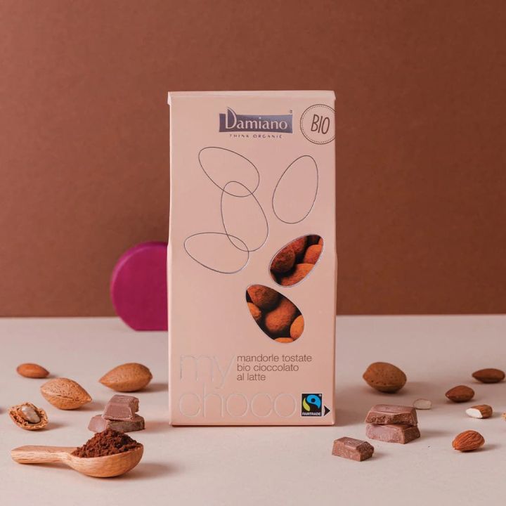 Toasted almonds covered with milk chocolate 100 g - Damiano