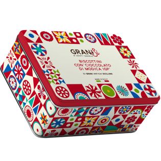 Biscotti al Cioccolato di Modica IGP in elegante latta decorata Tumminello