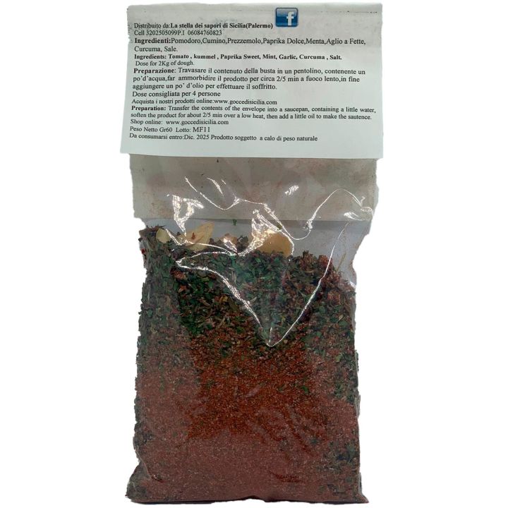 Seasoning Cous Cous for pasta - 60 grams pack