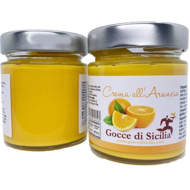 Sweet cream spreadable with orange
