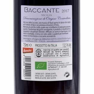 Baccante Biodynamic white wine Abbazia Santa Anastasia Chardonnay
